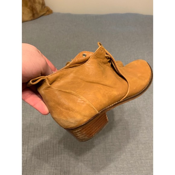 Kelsi Dagger Brooklyn Tan Leather Lace Up Ankle Boots Women's Size Oxford 9.5 - Picture 5 of 8